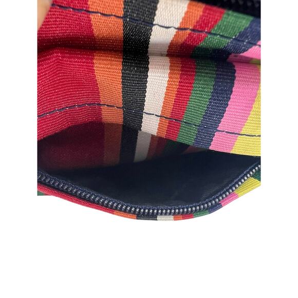 Villager by Liz Claiborne Womens Vintage 90s Striped Triangle Backpack Sling Bag - Picture 4 of 16